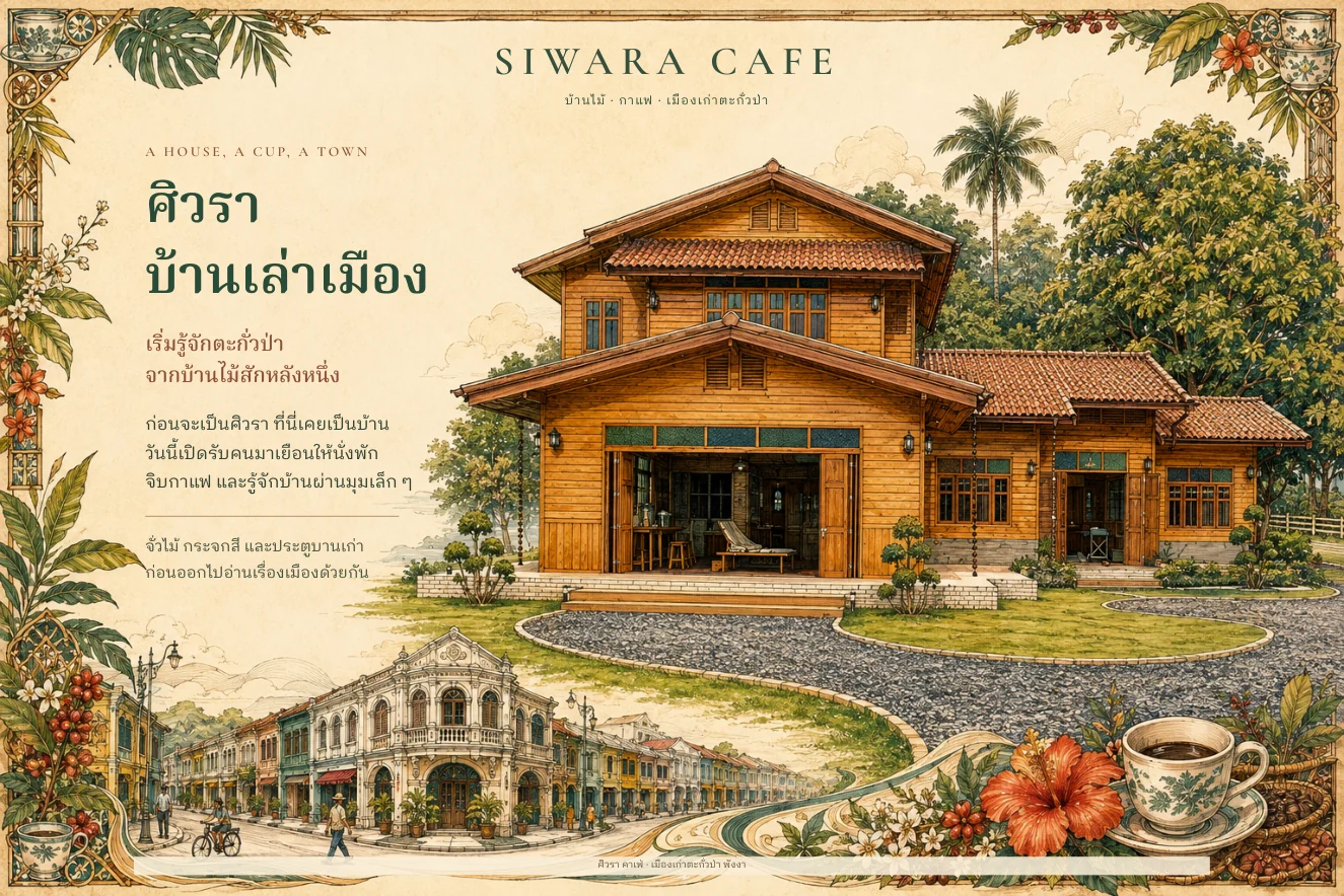 แผ่นพับเดินเมืองเก่าตะกั่วป่า หน้าแรก